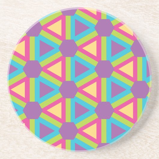 Kaleidoskop Farbe - hell Getränkeuntersetzer (Vorne)