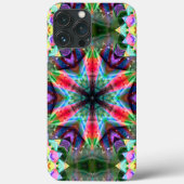 Kaleidoskop-farbiger Stern in virtuell gebürstetem Case-Mate iPhone Hülle (Rückseite)