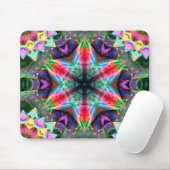 Kaleidoskop-farbiger Stern in virtuell gebürstetem Mousepad (Mit Mouse)