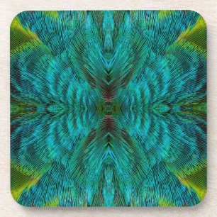 Kaleidoskop-Feder-Design Getränkeuntersetzer