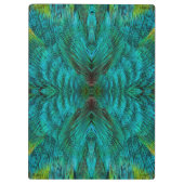 Kaleidoskop-Feder-Design Klemmbrett (Rückseite)