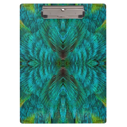 Kaleidoskop-Feder-Design Klemmbrett (Vorderseite)