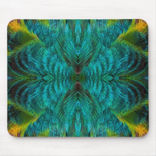 Kaleidoskop-Feder-Design Mousepad (Vorne)
