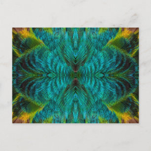 Kaleidoskop-Feder-Design Postkarte