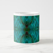 Kaleidoskop-Federdesign Jumbo-Tasse (Vorderseite)