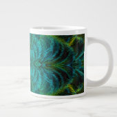 Kaleidoskop-Federdesign Jumbo-Tasse (Rechts)