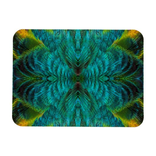 Kaleidoskop-Federdesign Magnet (Horizontal)