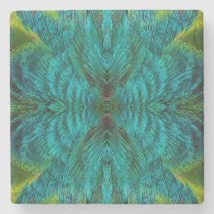 Kaleidoskop-Federdesign Steinuntersetzer