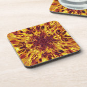 Kaleidoskop-Feuerexplosion Getränkeuntersetzer (Linke Seite)