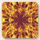 Kaleidoskop-Feuerexplosion Getränkeuntersetzer (Vorderseite)