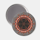 Kaleidoskop Flames Magnet (Vorderseite/Rückseite)