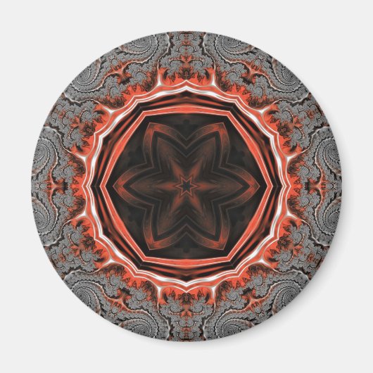Kaleidoskop Flames Magnet (Vorne)