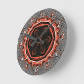 Kaleidoskop Flammensäcke Runde Wanduhr (Winkel)