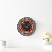 Kaleidoskop Flammensäcke Runde Wanduhr (Zuhause)