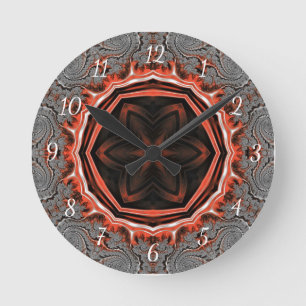 Kaleidoskop Flammensäcke Runde Wanduhr