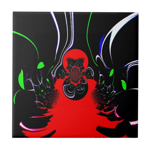 Kaleidoskop Fluid Art Print Fliese (Vorderseite)