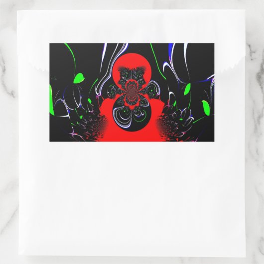 Kaleidoskop Fluid Art Print Rechteckiger Aufkleber (Tasche)