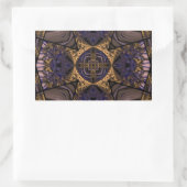 Kaleidoskop-Fraktal 286 Rechteckiger Aufkleber (Tasche)