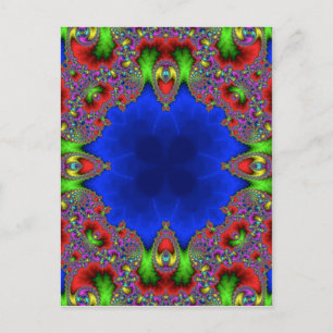 Kaleidoskop-Fraktal 483 Postkarte