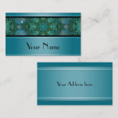 Kaleidoskop Fraktal Mandala X + Ihr Text Visitenkarte (Vorne/Hinten)