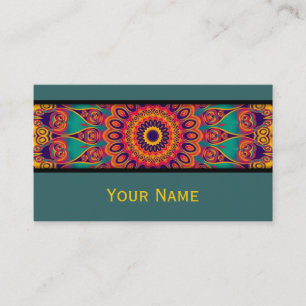 Kaleidoskop-Fraktal - Tätowierung II + Ihr Text Visitenkarte