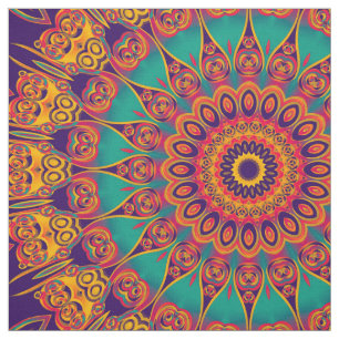 Kaleidoskop-Fraktal - Tätowierung II + Ihre Ideen Stoff