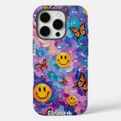Kaleidoskop-Freude: Butterfly-Lächelgalaxie Case-Mate iPhone Hülle (Rückseite)