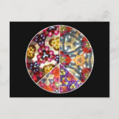 Kaleidoskop Friedenszeichen Postkarte (Vorderseite)