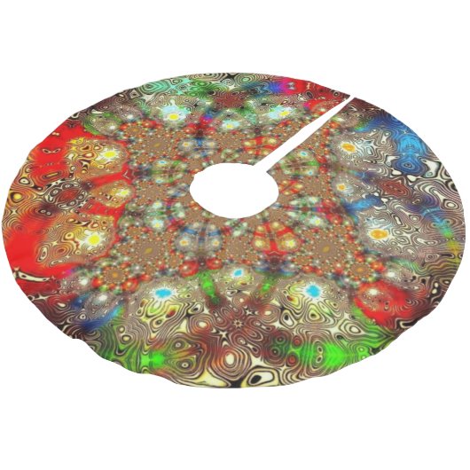 "Kaleidoskop Fury" Baumrock Polyester Weihnachtsbaumdecke (Schrägansicht)