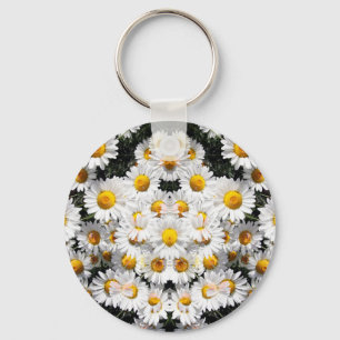 Kaleidoskop-Gänseblümchen-Muster Schlüsselanhänger