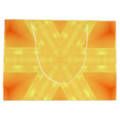 Kaleidoskop Gelb und Linien Große Geschenktüte (Rückseite)