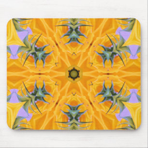Kaleidoskop Gelbe Sonnenblumenblätter Mousepad