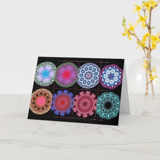 Kaleidoskop-Gemisch Karte (Gelbe Blume)