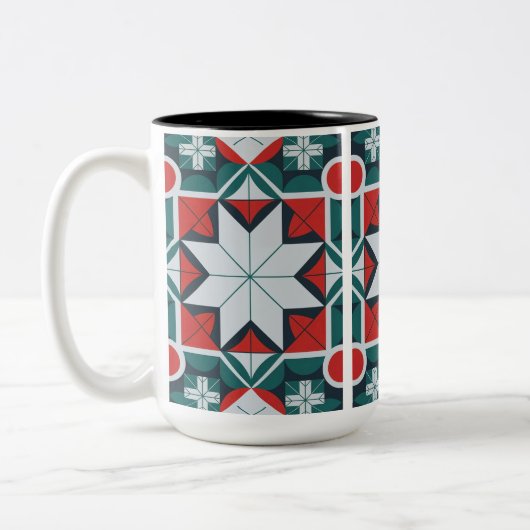 Kaleidoskop gemustert zweifarbige tasse (Links)