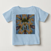 Kaleidoskop Giraffe Mandala: Abstrakte Safari Art Baby T-shirt (Vorderseite)