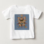 Kaleidoskop Giraffe Mandala: Abstrakte Safari Art Baby T-shirt (Vorderseite)
