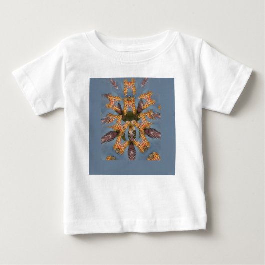 Kaleidoskop Giraffe Mandala: Abstrakte Safari Art Baby T-shirt (Vorderseite)