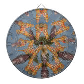 Kaleidoskop Giraffe Mandala: Abstrakte Safari Art Dartscheibe (vorne)