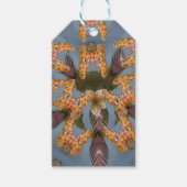 Kaleidoskop Giraffe Mandala: Abstrakte Safari Art Geschenkanhänger (Vorderseite)