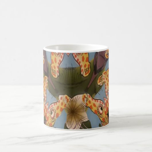 Kaleidoskop Giraffe Mandala: Abstrakte Safari Art Kaffeetasse (Mittel)