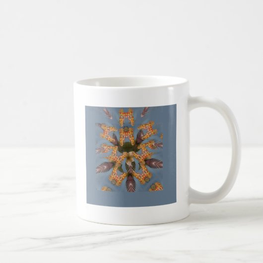 Kaleidoskop Giraffe Mandala: Abstrakte Safari Art Kaffeetasse (Rechts)