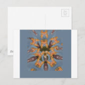 Kaleidoskop Giraffe Mandala: Abstrakte Safari Art Postkarte (Vorne/Hinten)