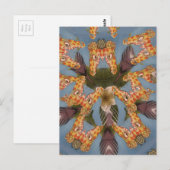 Kaleidoskop Giraffe Mandala: Abstrakte Safari Art Postkarte (Vorne/Hinten)