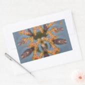 Kaleidoskop Giraffe Mandala: Abstrakte Safari Art Rechteckiger Aufkleber (Umschlag)