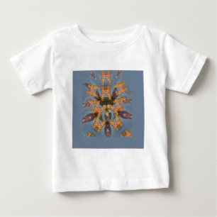 Kaleidoskop-Giraffen-Mandala: Abstrakte Safari-Kun Baby T-shirt