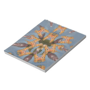 Kaleidoskop-Giraffen-Mandala: Abstrakte Safari-Kun Notizblock