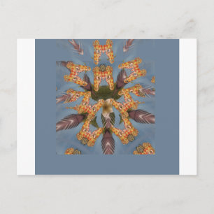 Kaleidoskop-Giraffen-Mandala: Abstrakte Safari-Kun Postkarte