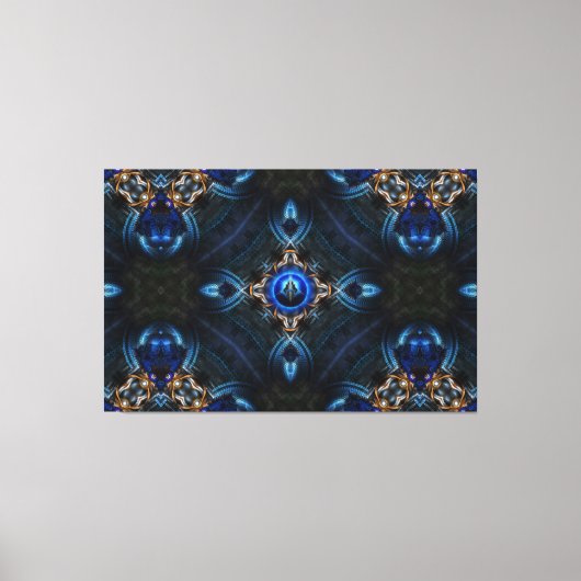 Kaleidoskop Golden Blue x75 Canvas Print Leinwanddruck (Vorderseite)