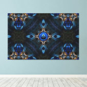 Kaleidoskop Golden Blue x75 Canvas Print Leinwanddruck (Insitu (Holzboden))