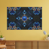 Kaleidoskop Golden Blue x75 Canvas Print Leinwanddruck (Insitu (Wohnzimmer))